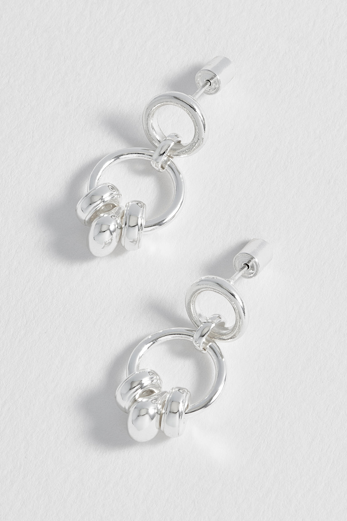 Beaded Circle Drop Earrings