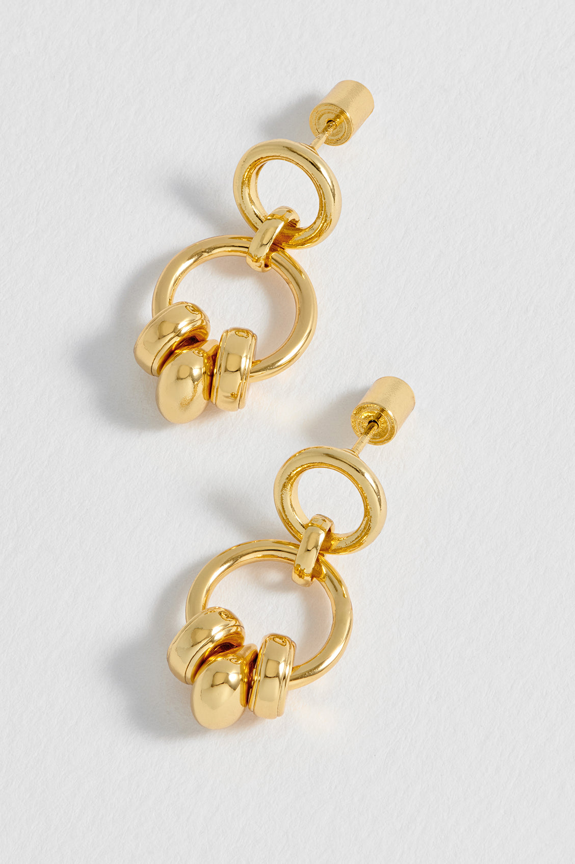 Beaded Circle Drop Earrings