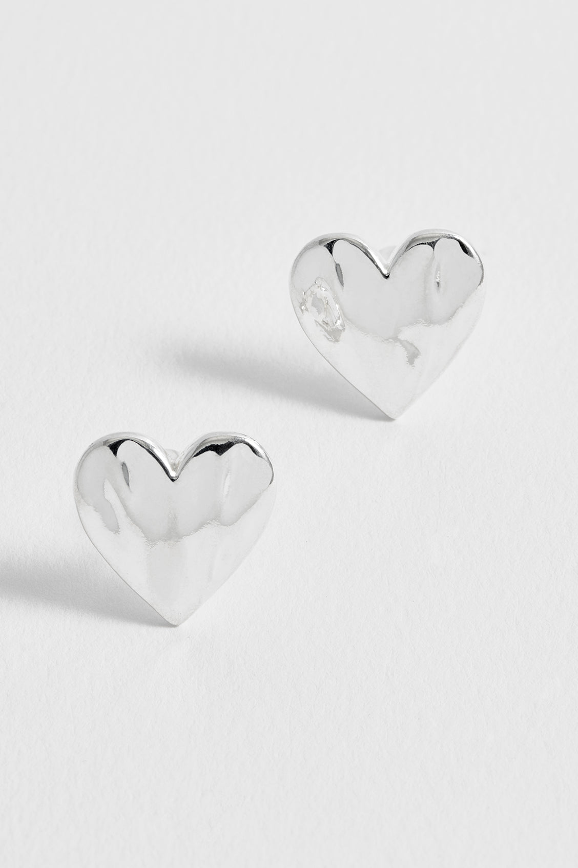 Molten Heart Stud Earrings