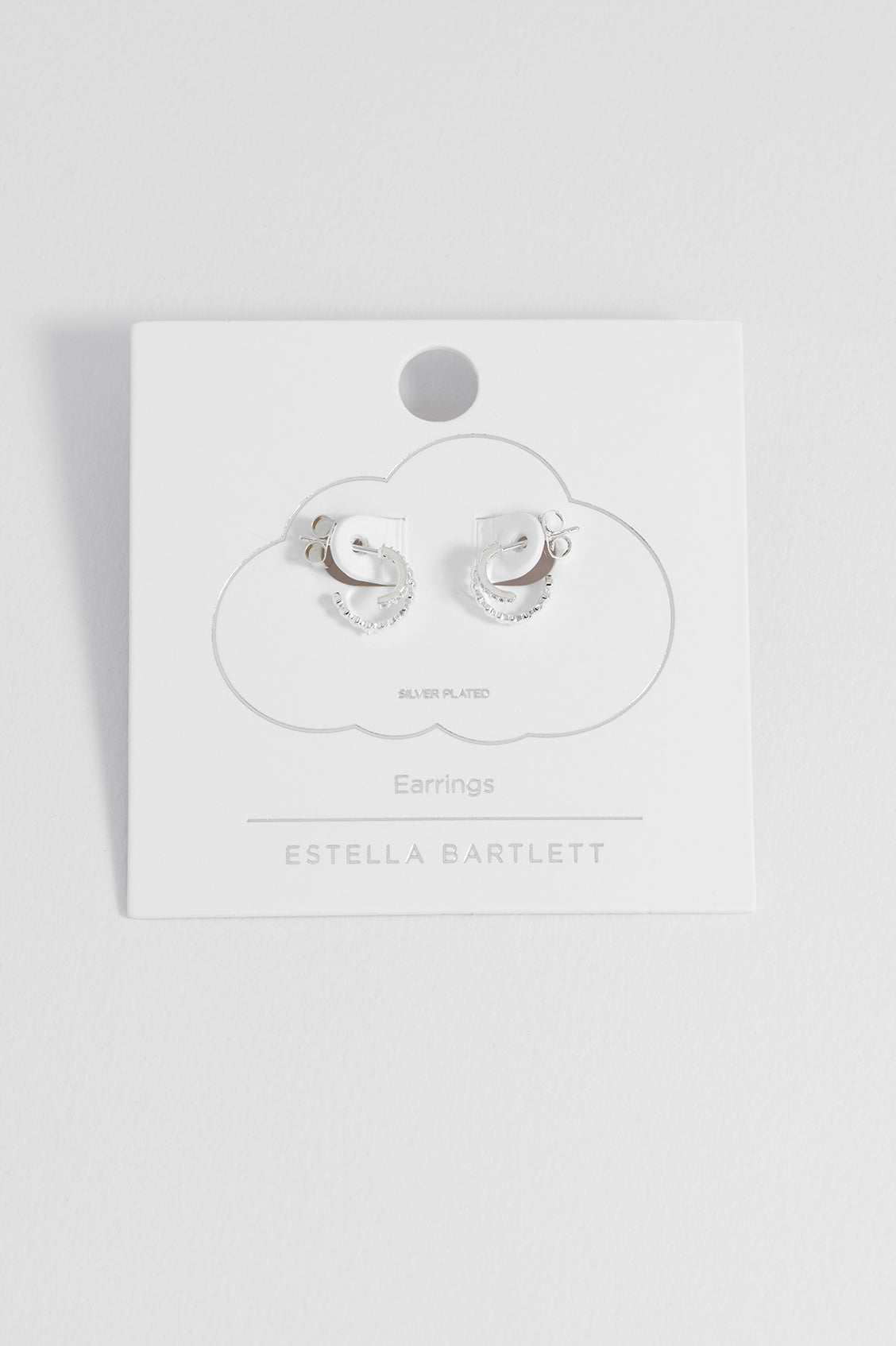 Heart and CZ Double Illusion Huggies