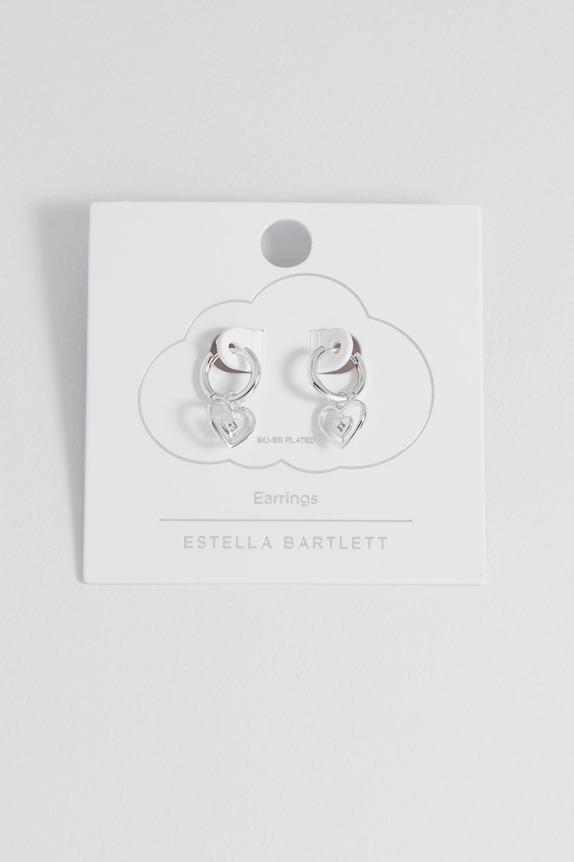 Enveloped CZ Heart Huggie Hoops