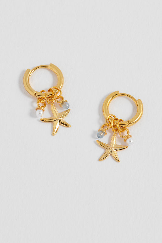 Starfish Charm Huggies