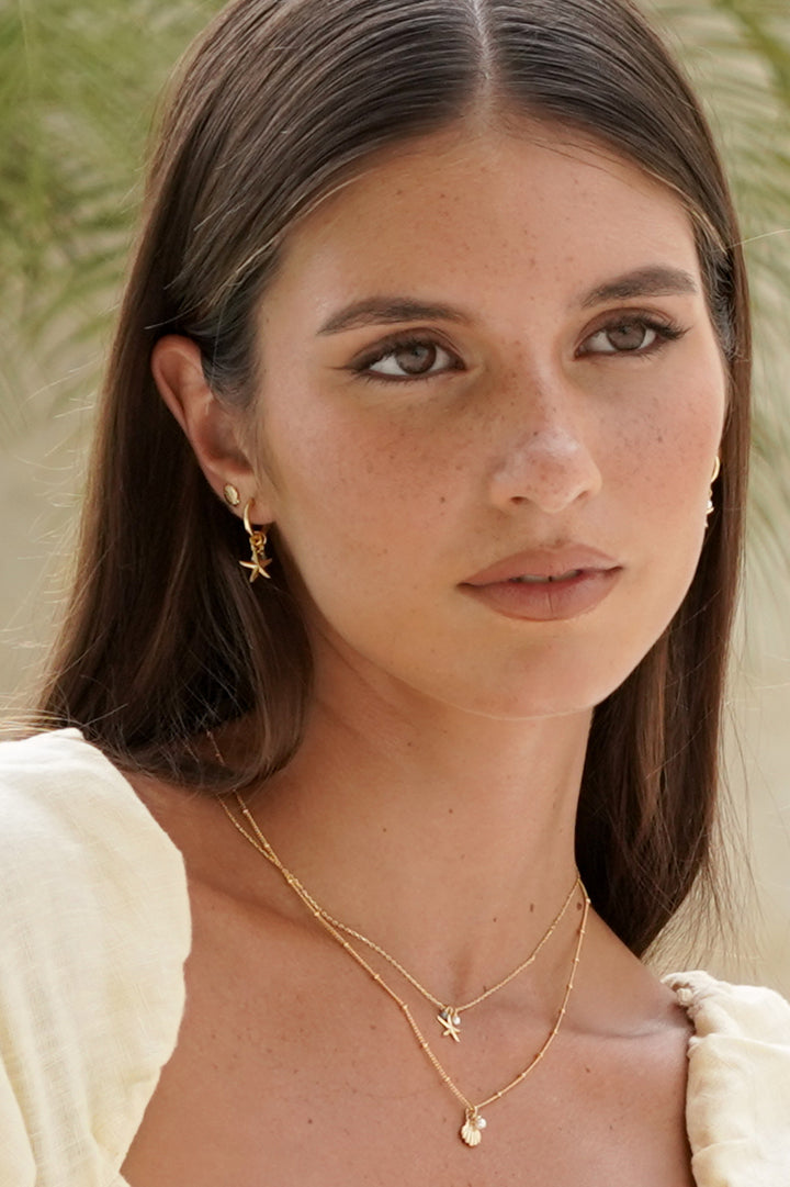 Starfish Charm Huggies