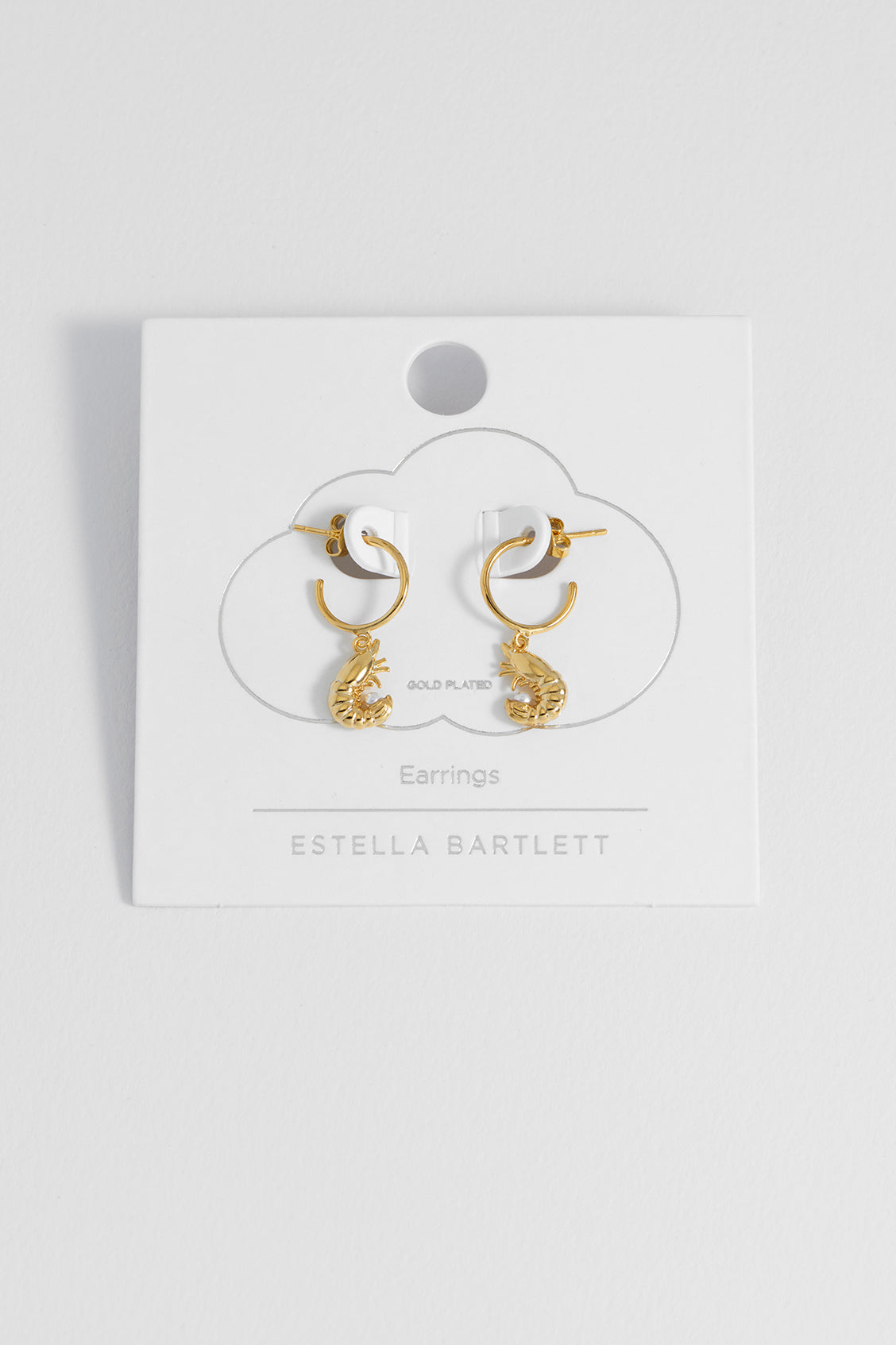 Shrimp Charm Hoops