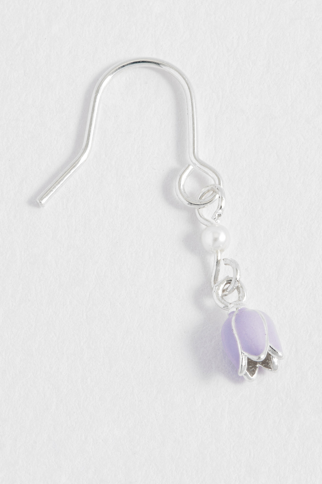 Bluebell and Pearl Hook Earrings