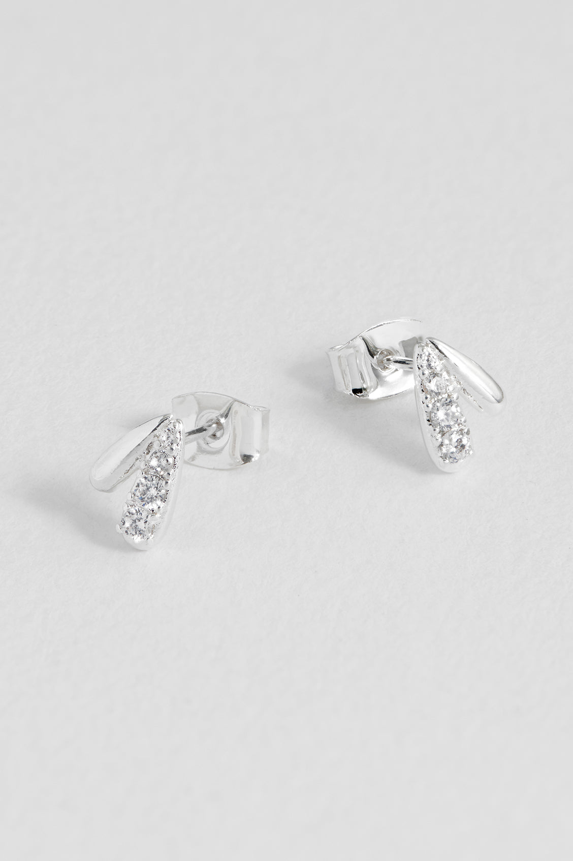 CZ Teardrop Studs
