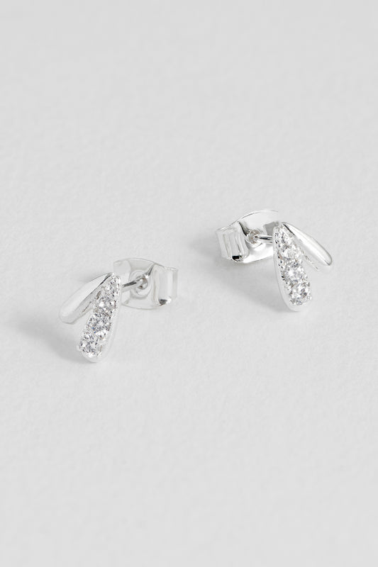 CZ Teardrop Studs
