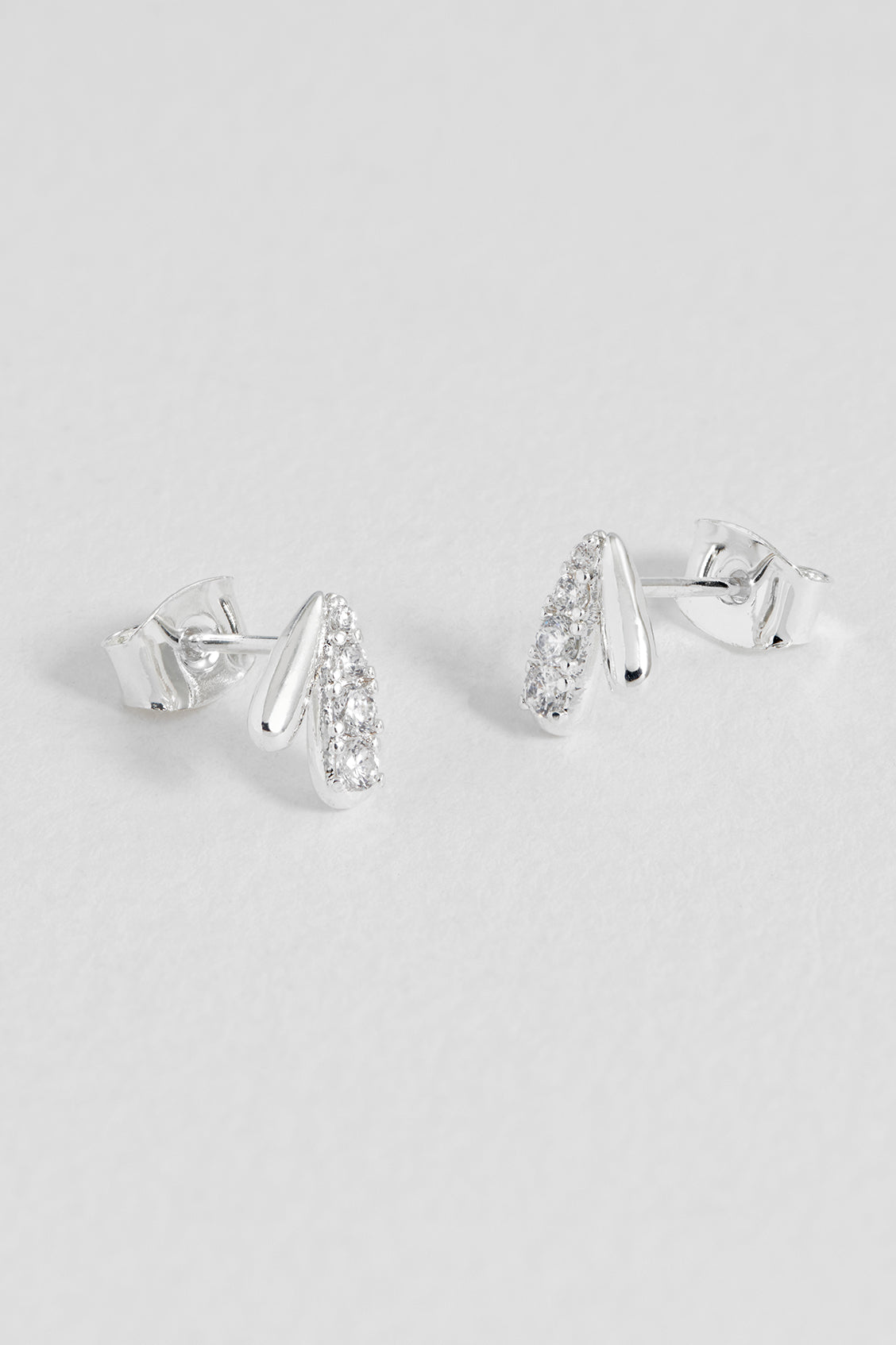 CZ Teardrop Studs