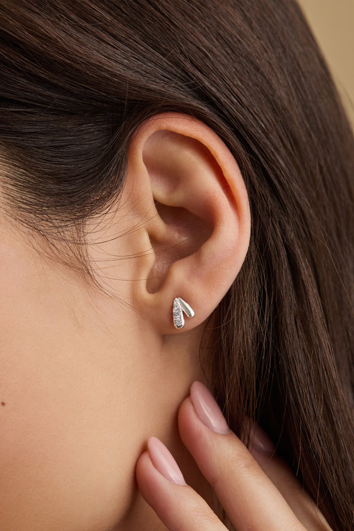 CZ Teardrop Studs