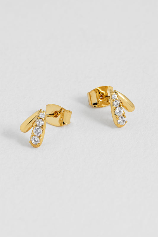 CZ Teardrop Studs