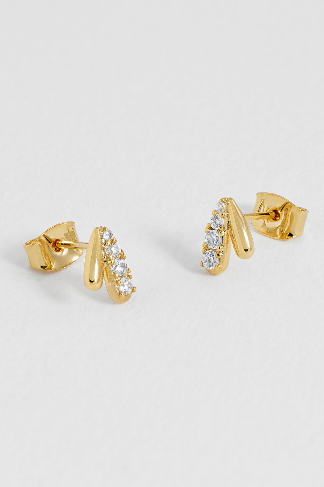 CZ Teardrop Studs