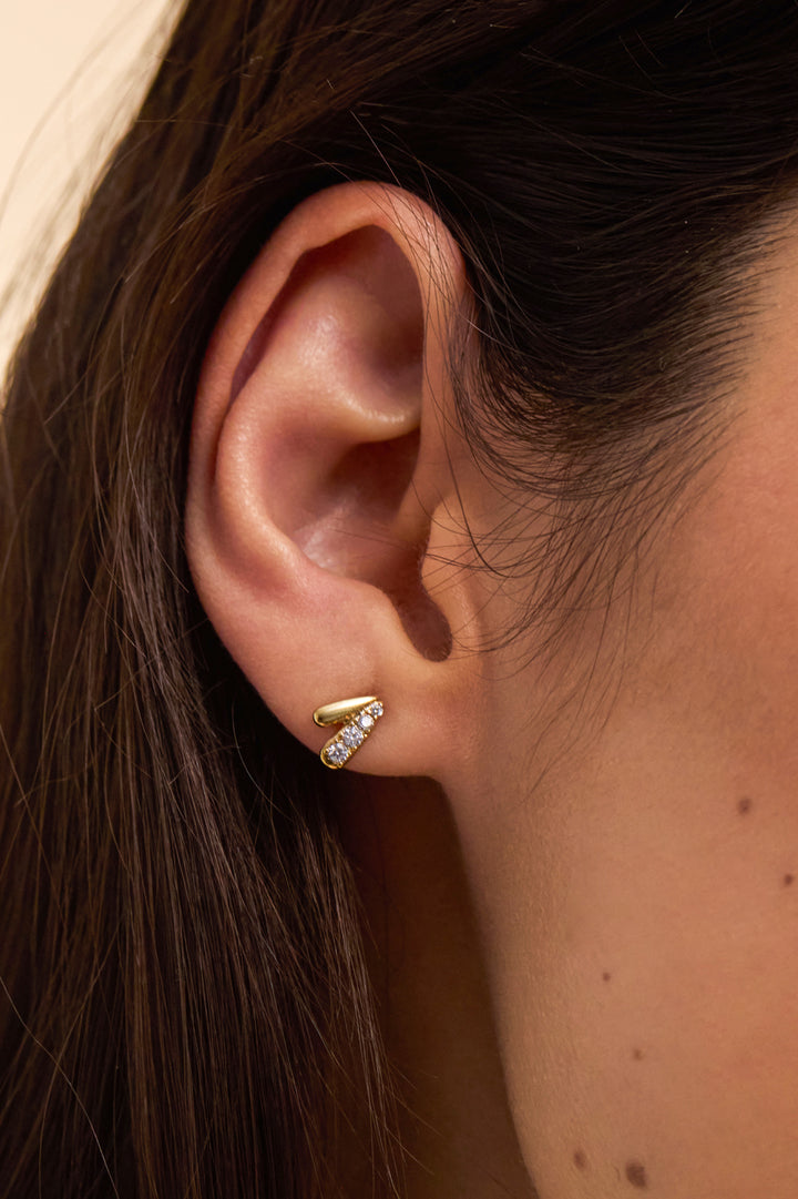 CZ Teardrop Studs