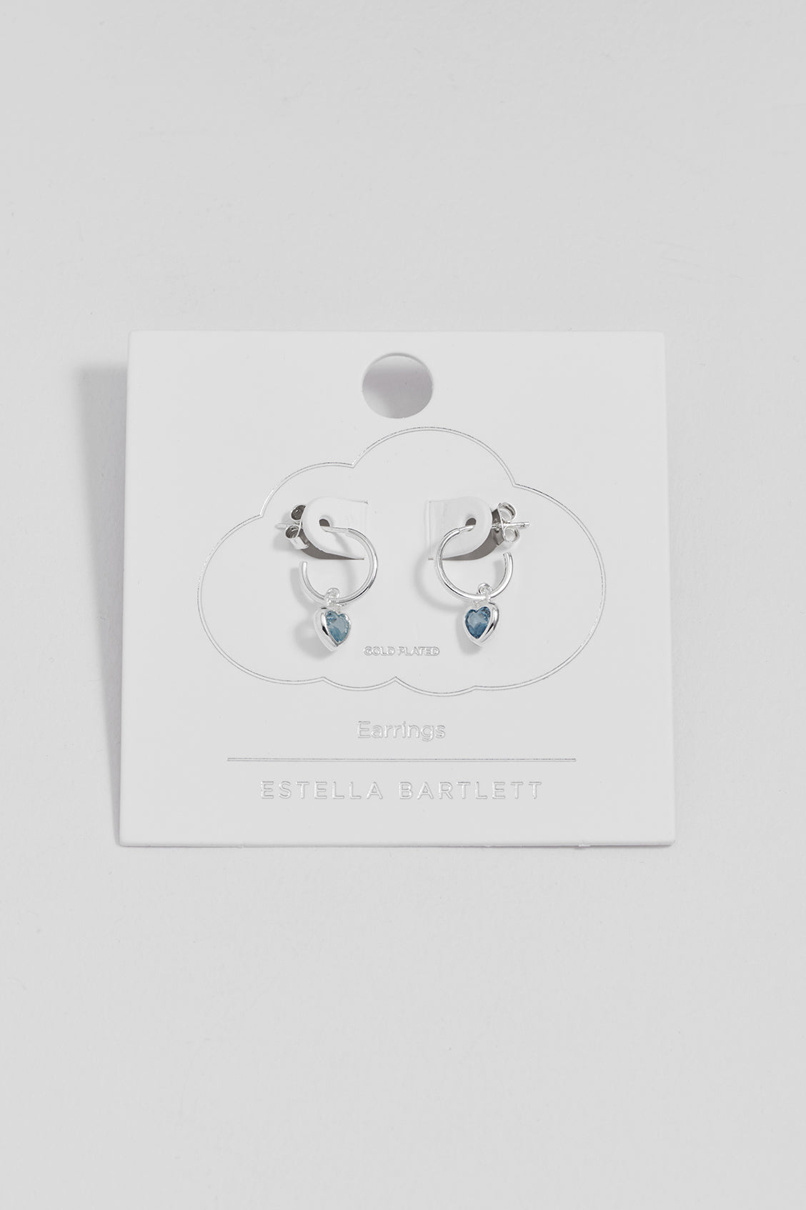 Blue Heart Padlock Hoops