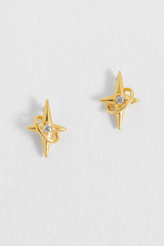 CZ North Star Earrings