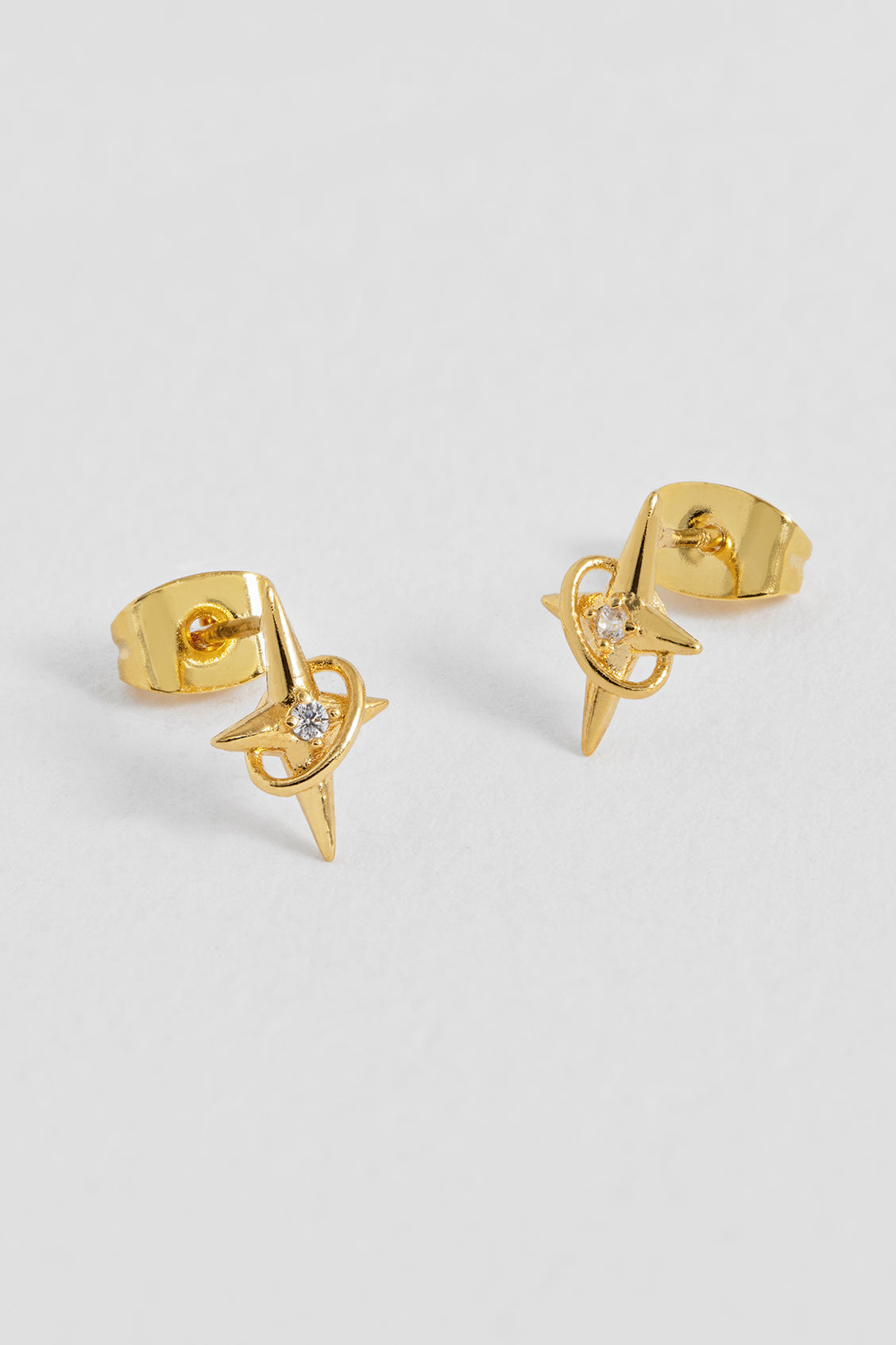 CZ North Star Earrings