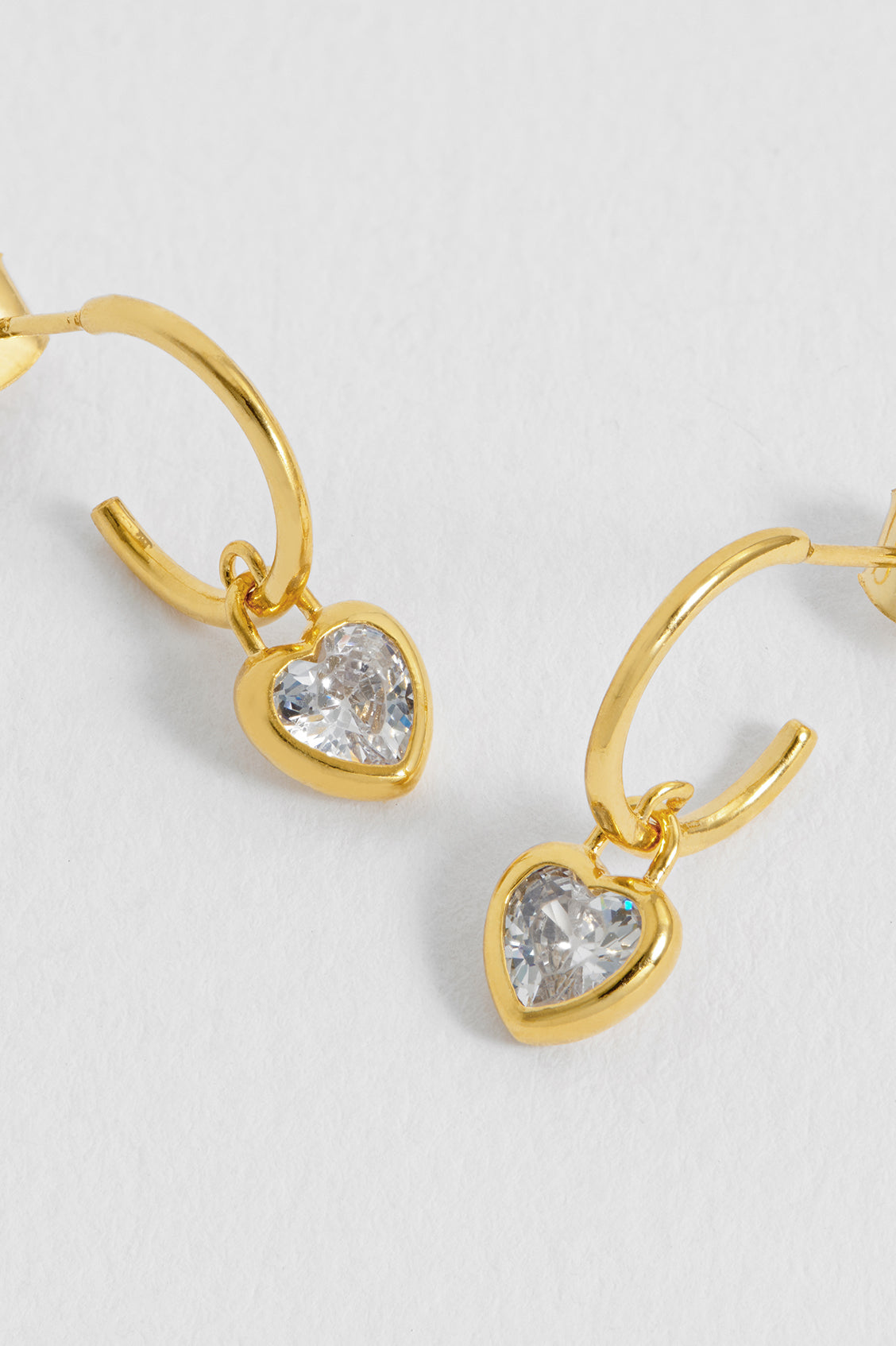 Clear Heart Padlock Hoops