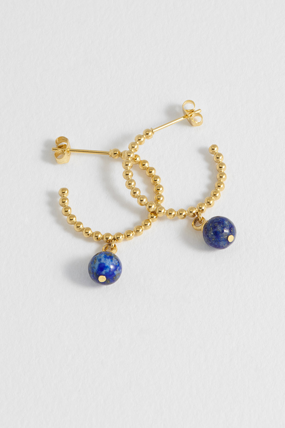 Wellness Lapis Lazuli Drop Hoops