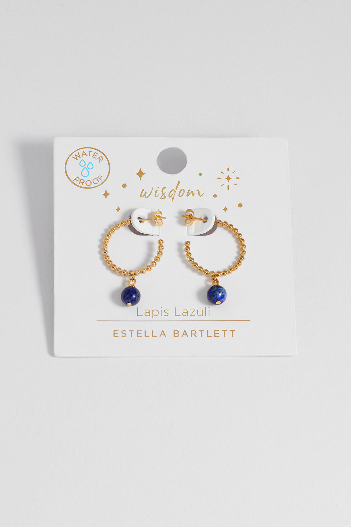 Wellness Lapis Lazuli Drop Hoops