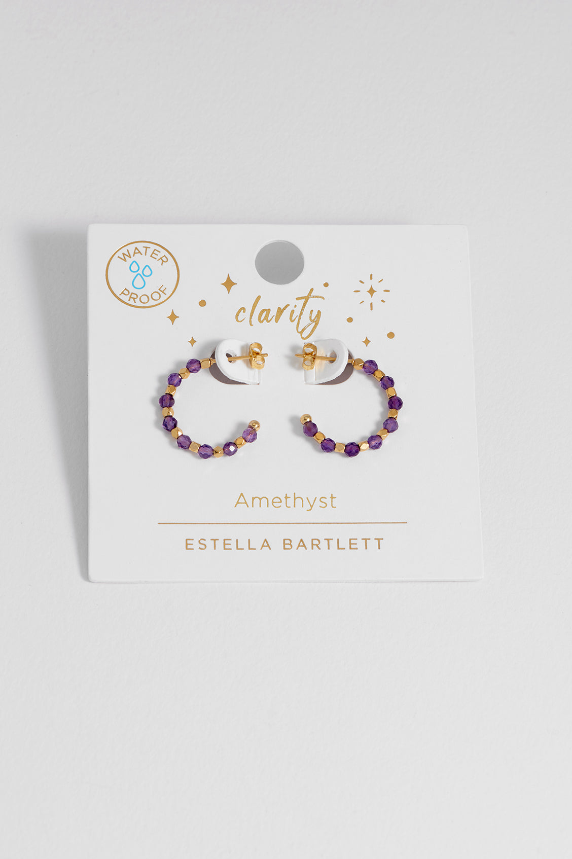 Wellness Amethyst Coco Beaded Hoops