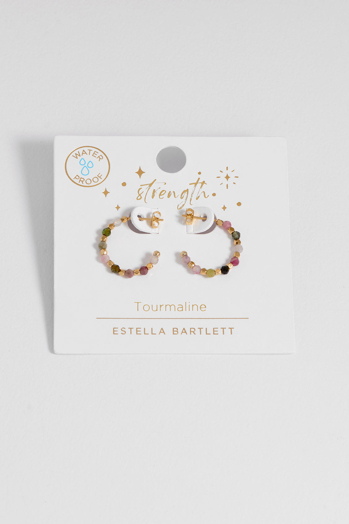 Wellness Tourmaline Coco Beaded Hoops