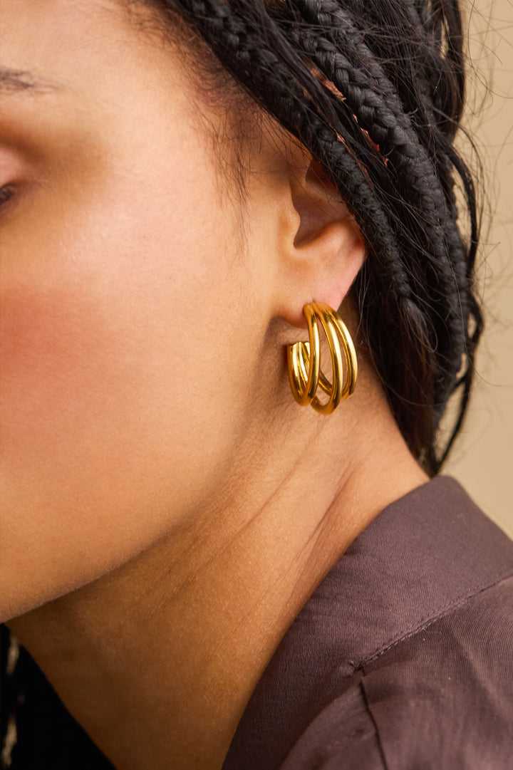 Triple Hoop Earrings