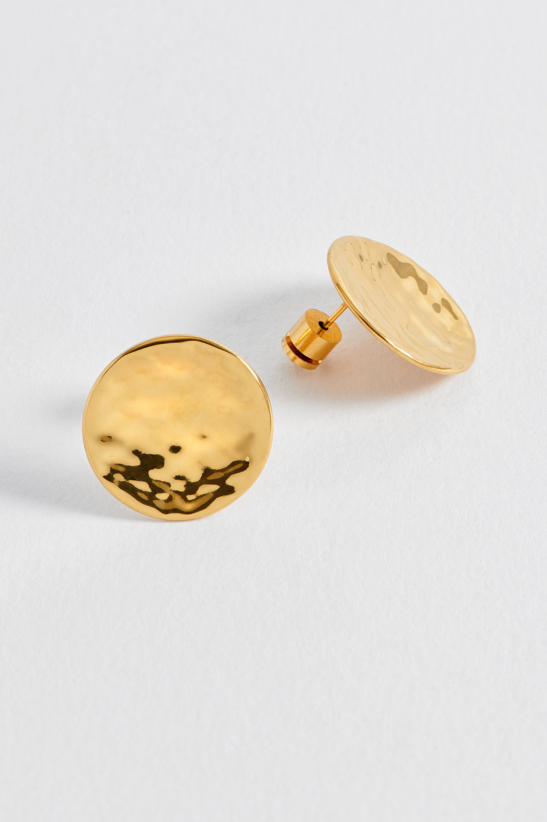 Oversized Hammered Coin Studs