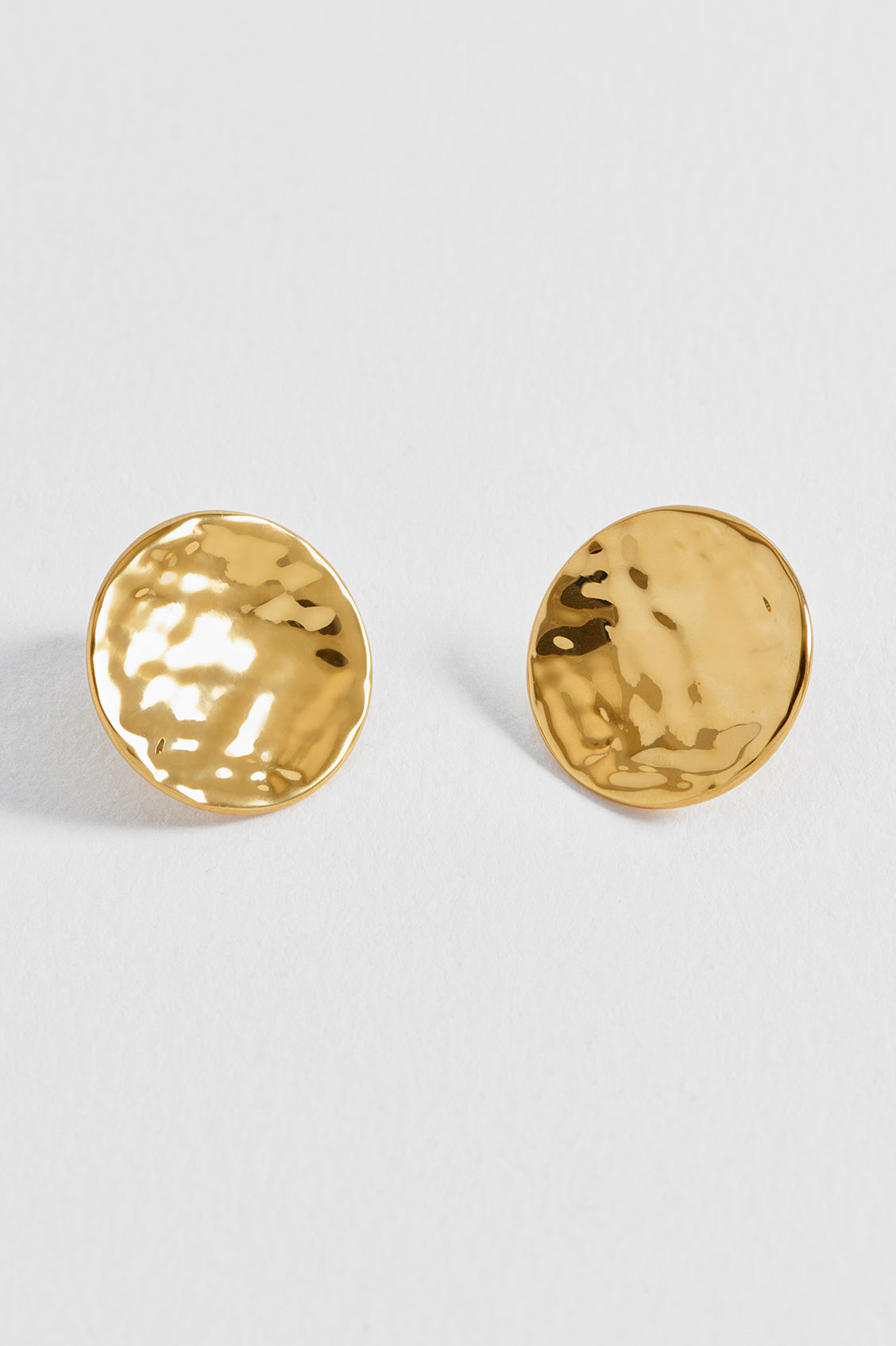 Oversized Hammered Coin Studs
