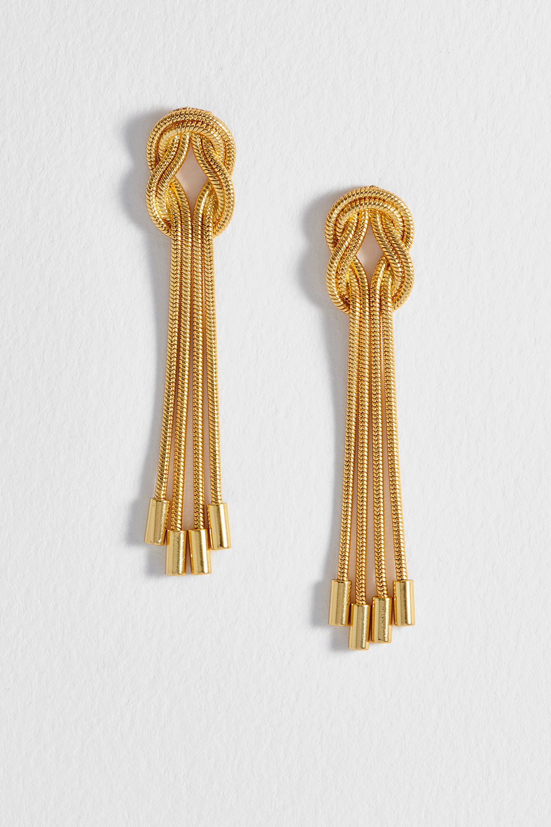 Double Knot Tassel Drop Earrings