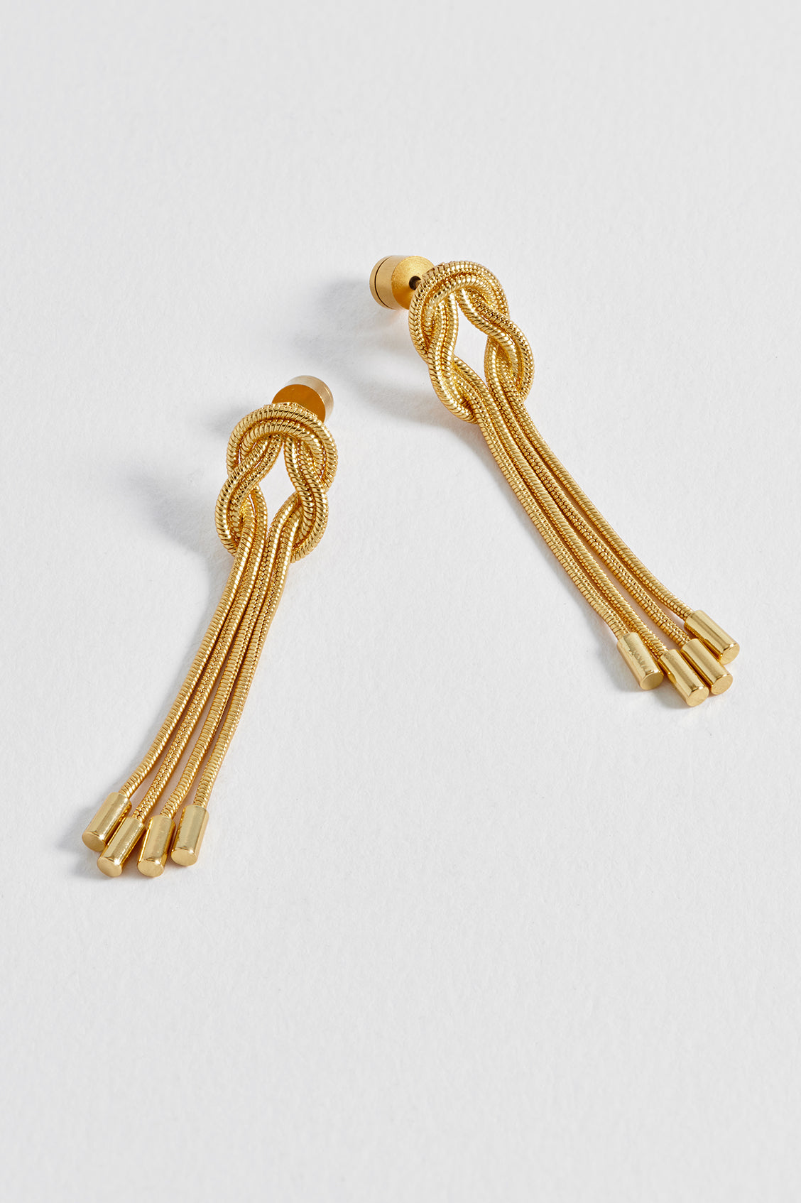 Double Knot Tassel Drop Earrings