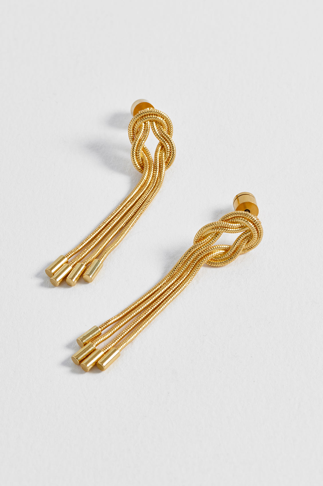 Double Knot Tassel Drop Earrings