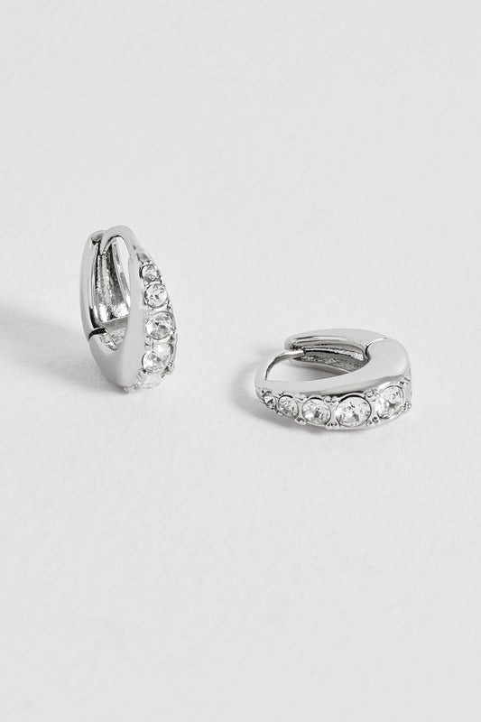 CZ Teardrop Huggies