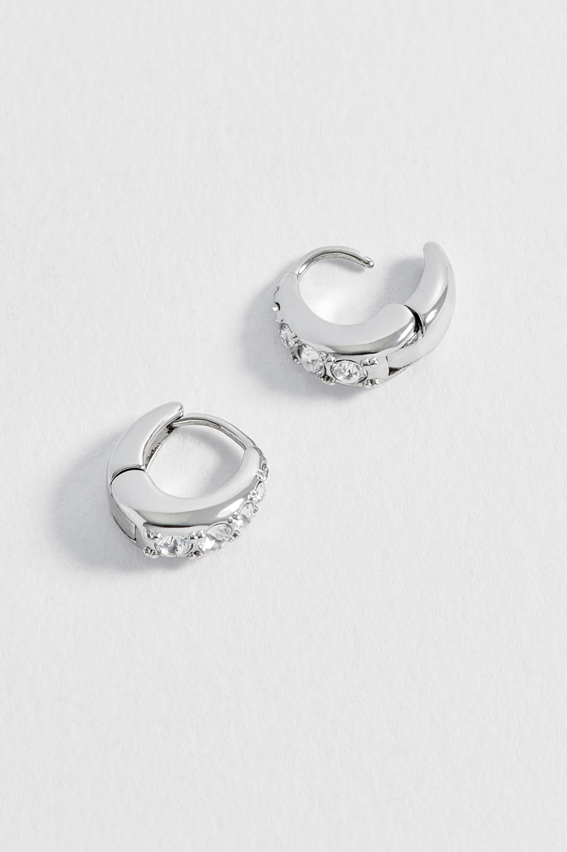 CZ Teardrop Huggies