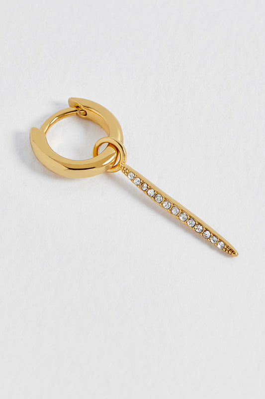 CZ Pave Bar Drop Huggies