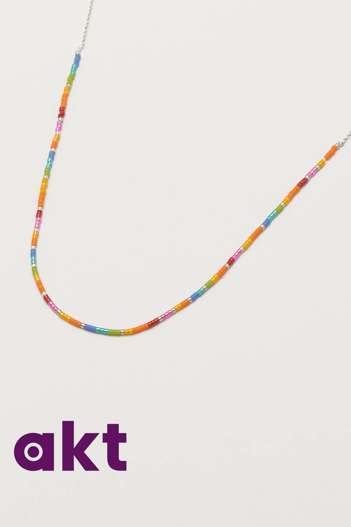 Rainbow Beaded Necklace