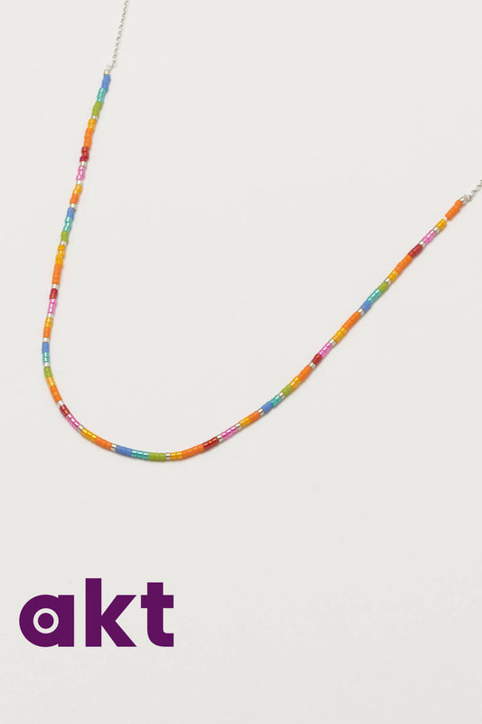 Rainbow Beaded Necklace