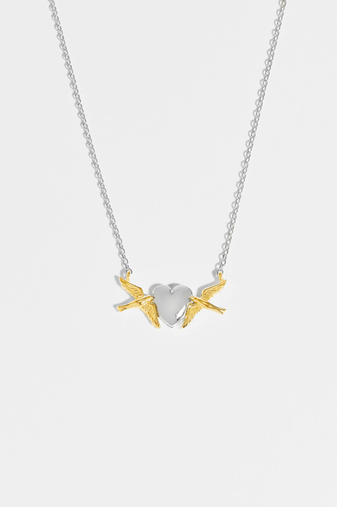 Birds and Heart Necklace