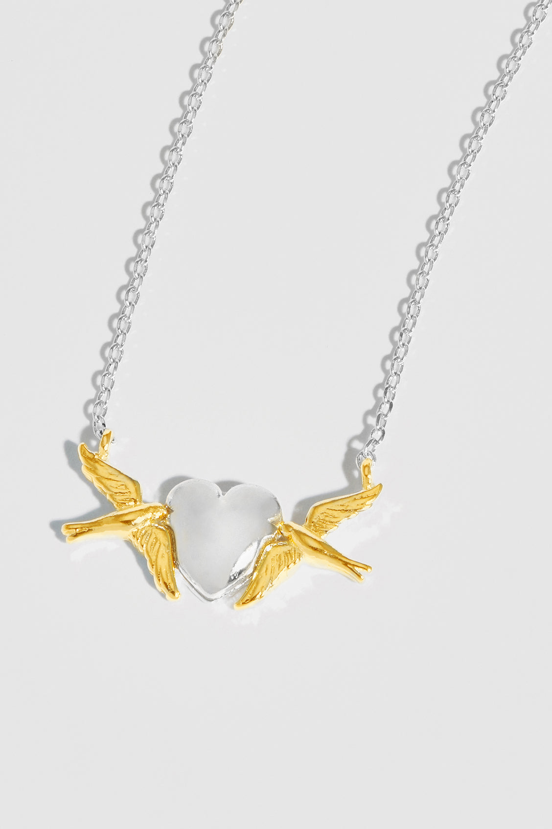 Birds and Heart Necklace