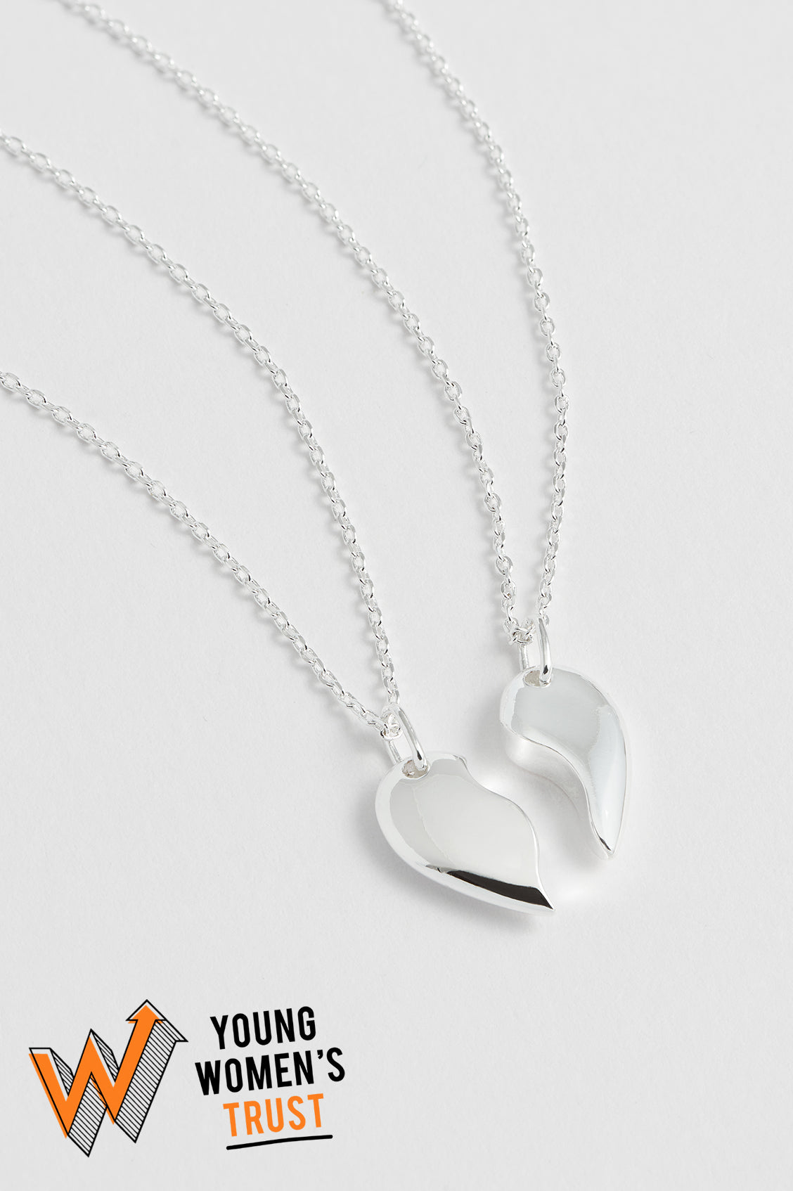 BFF Heart Necklace Set