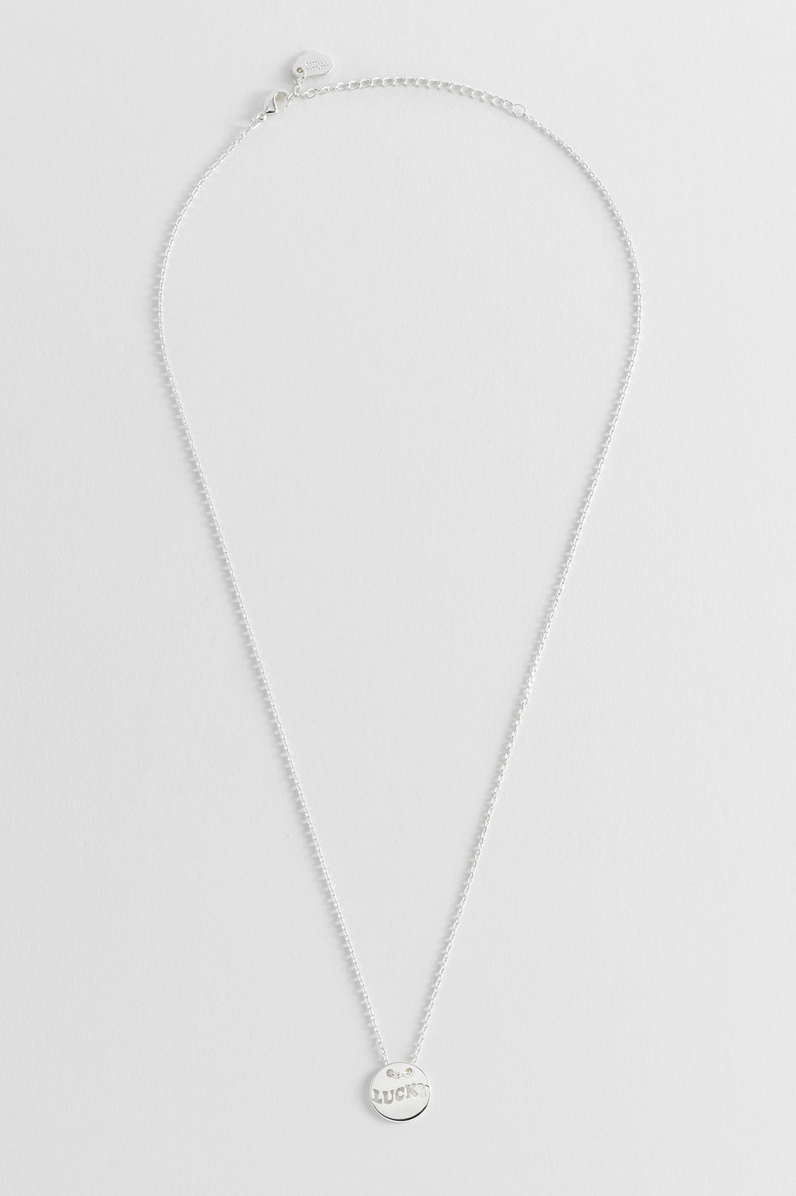 Lucky Cut Out Disc Necklace