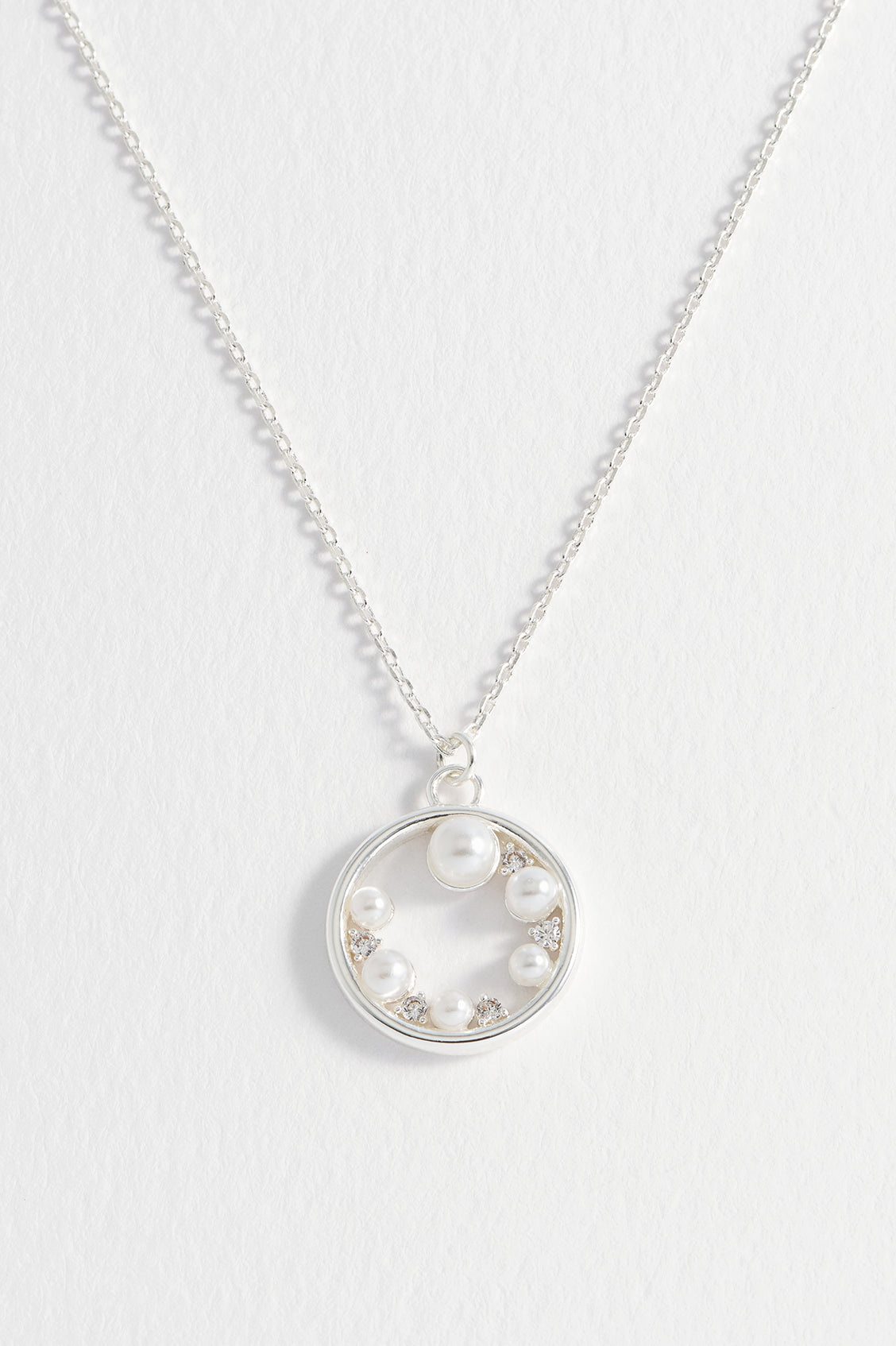 Pearl CZ Cut-Out Pendant