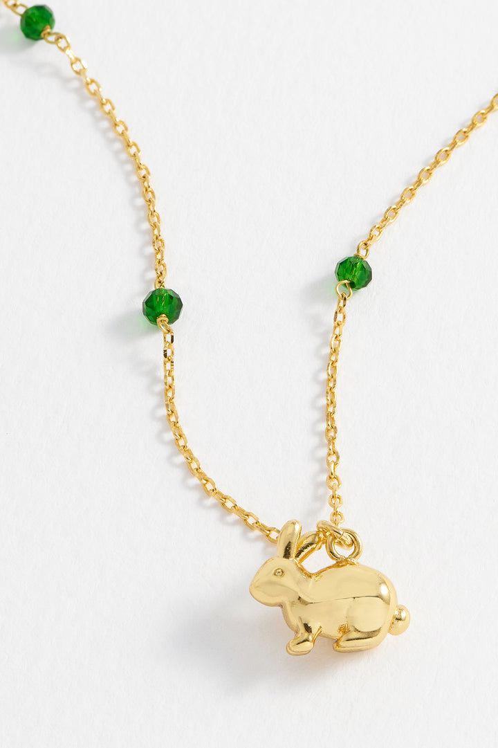 Green Rabbit Necklace