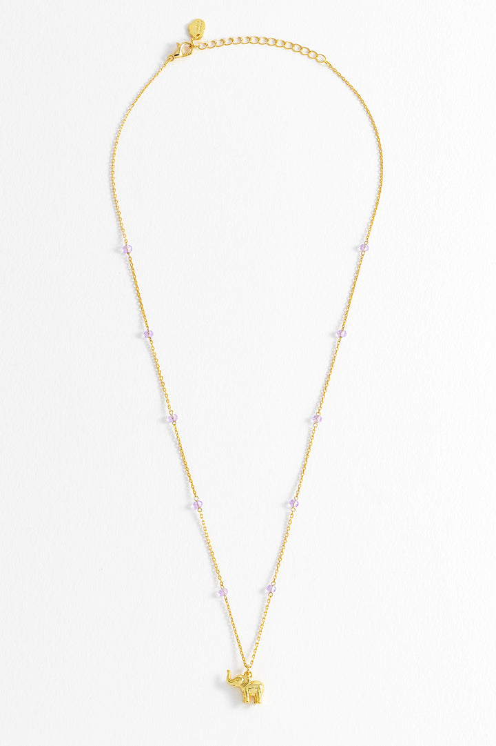 Lilac Elephant Necklace