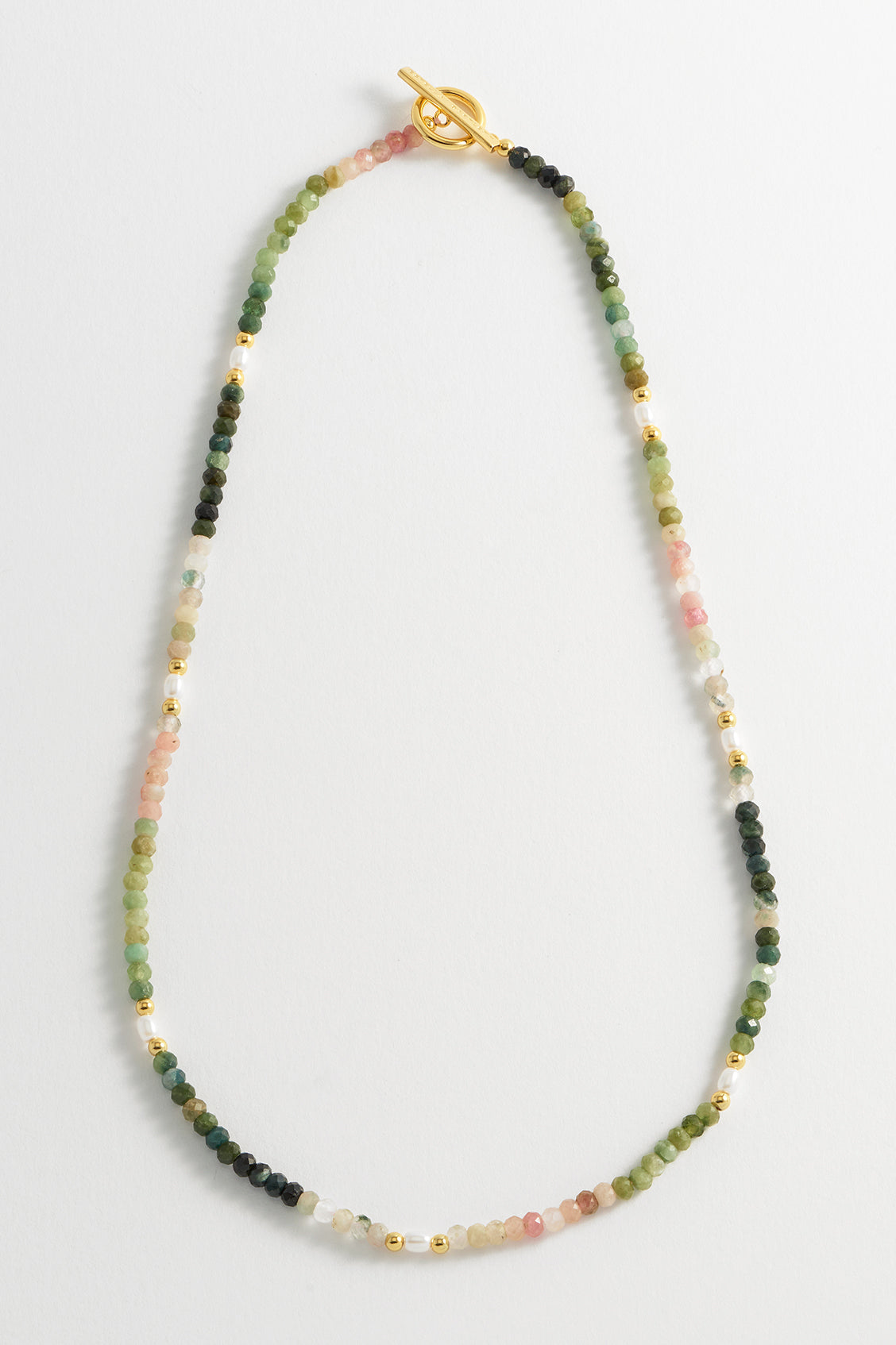 Grey Pearl and Tourmaline Bead Necklace — The Watchmaker's Daughter