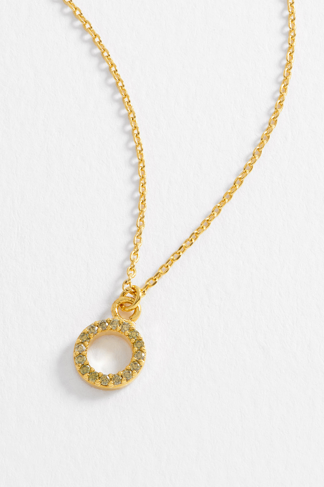 Circle CZ Pendant Necklace