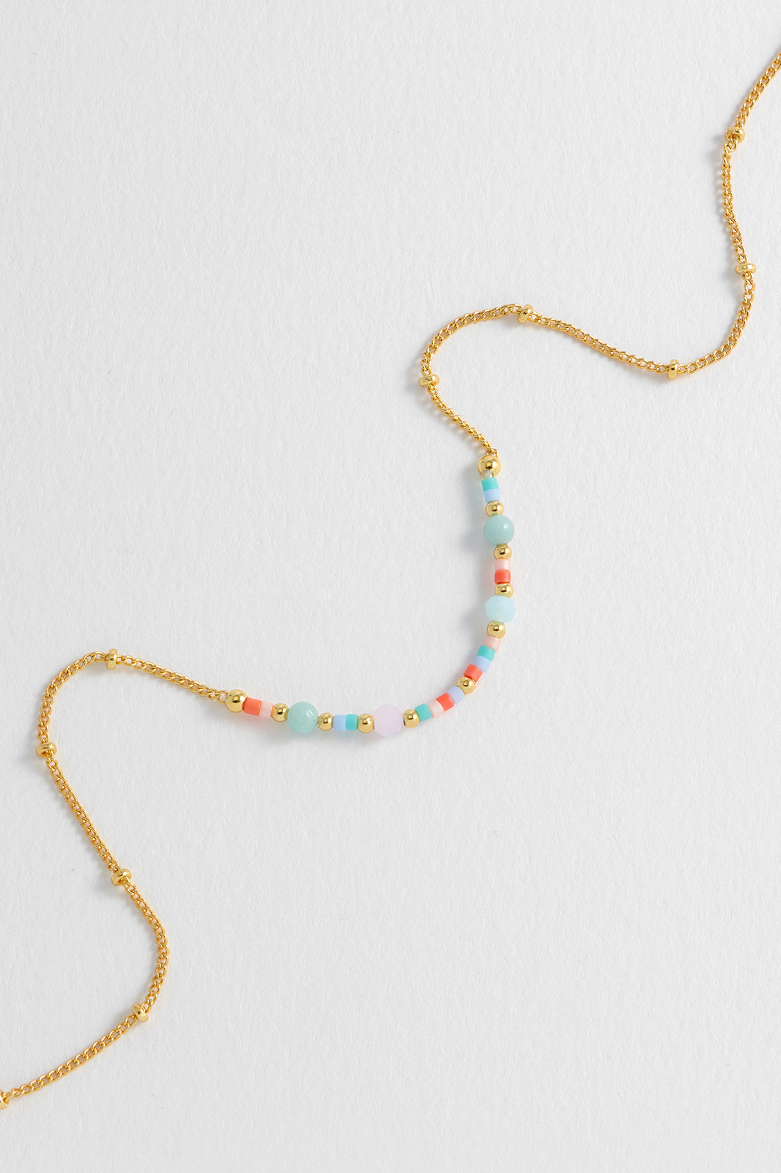 Mini Mixed Beaded Chain Necklace