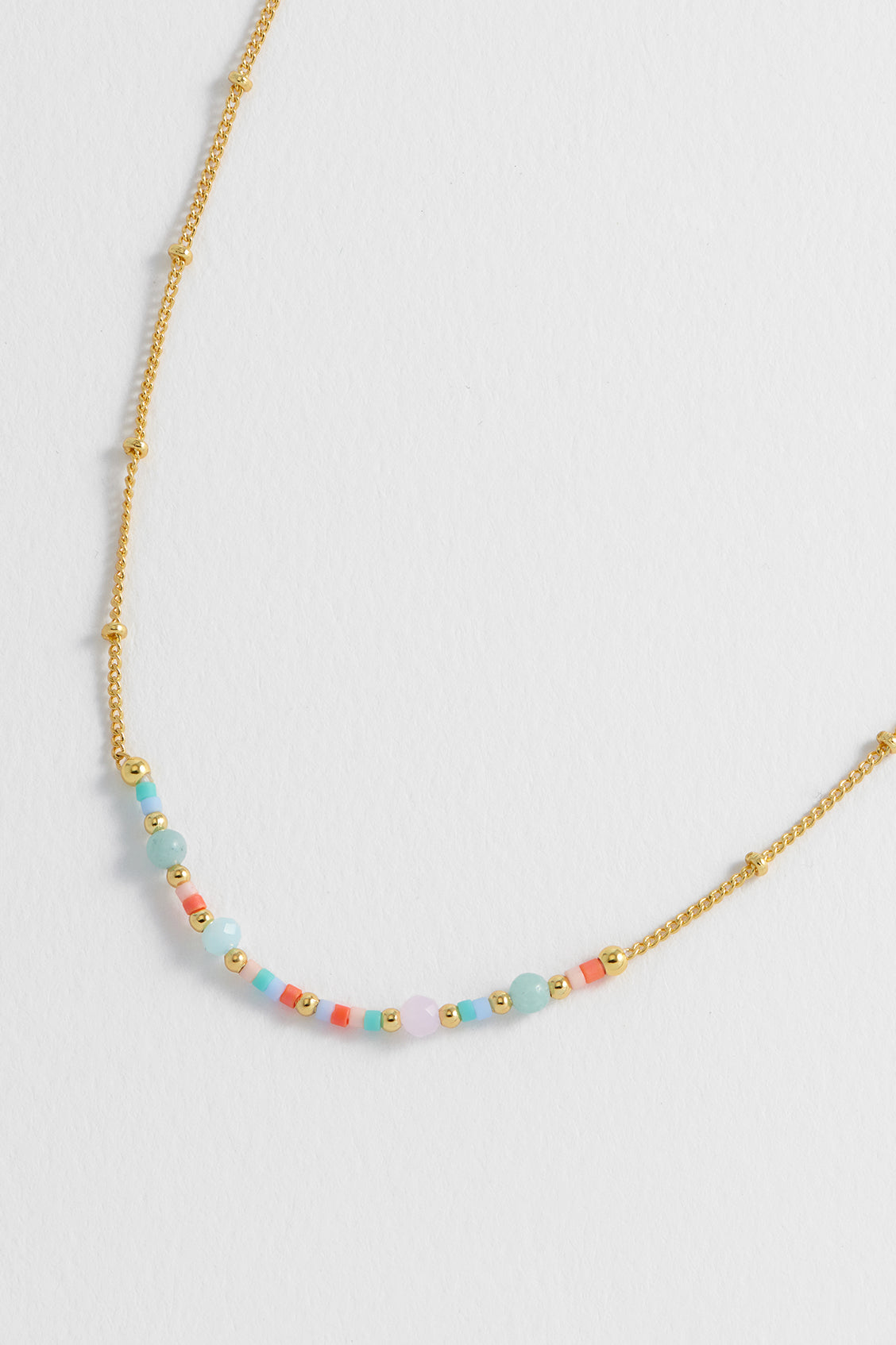 Mini Mixed Beaded Chain Necklace