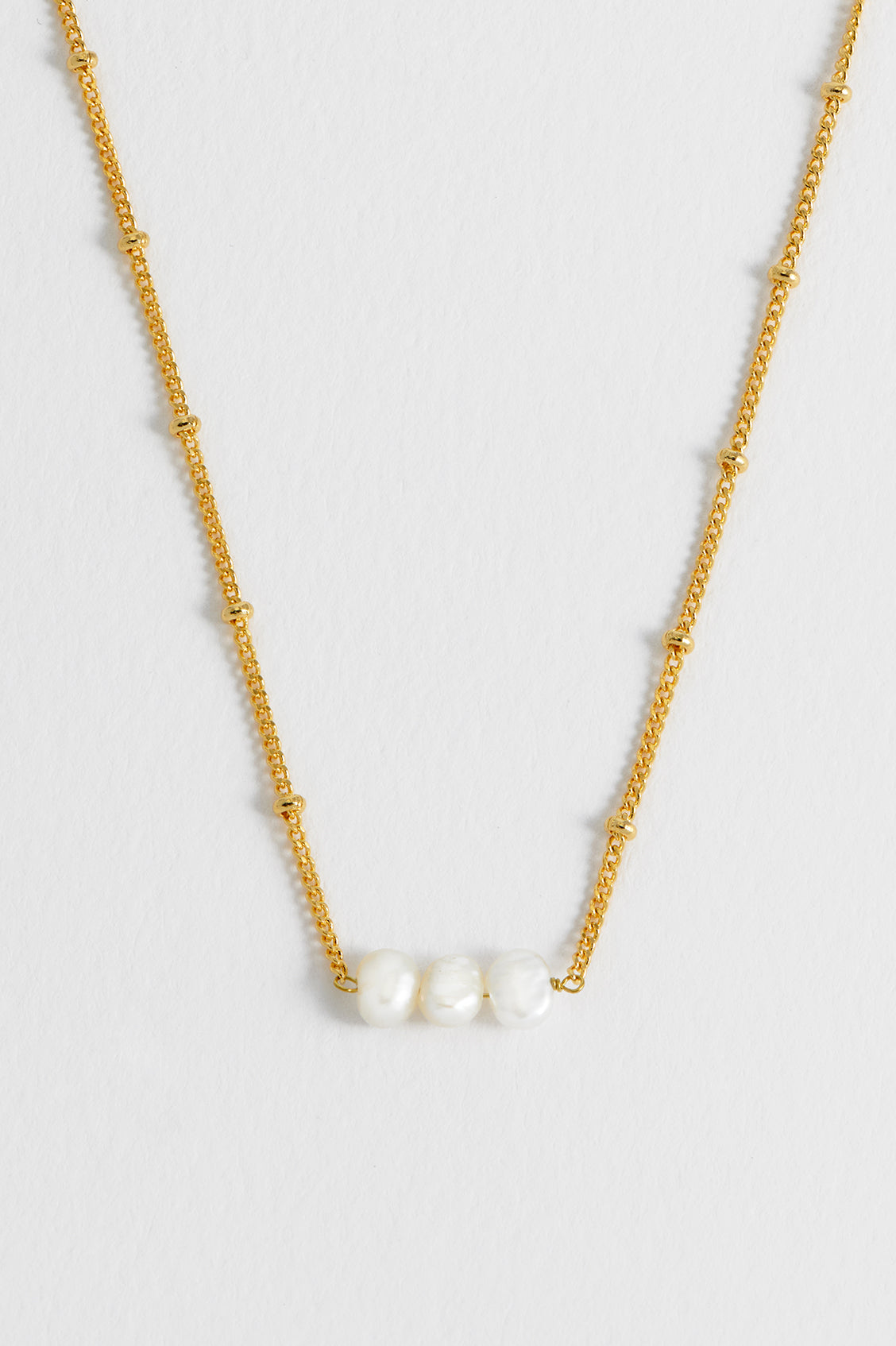 Beaded Chain And Pearl Necklace