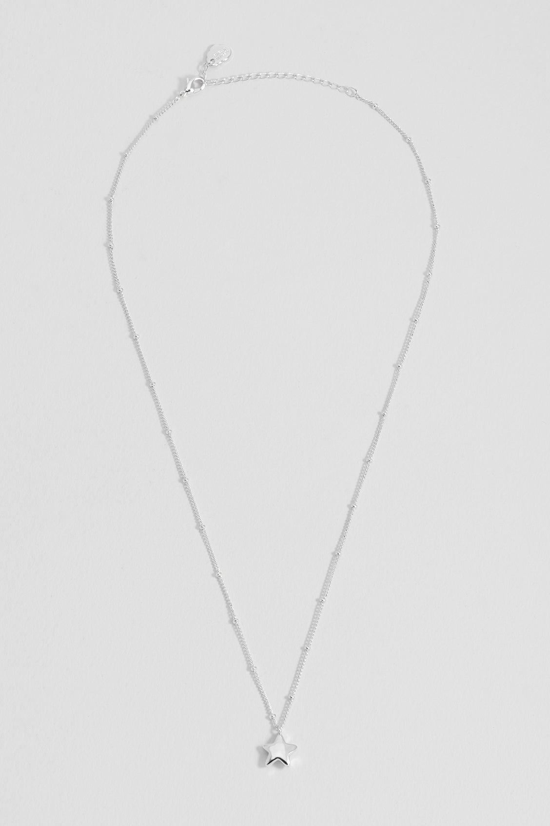 Hand Drawn Star Pendant On Beaded Chain