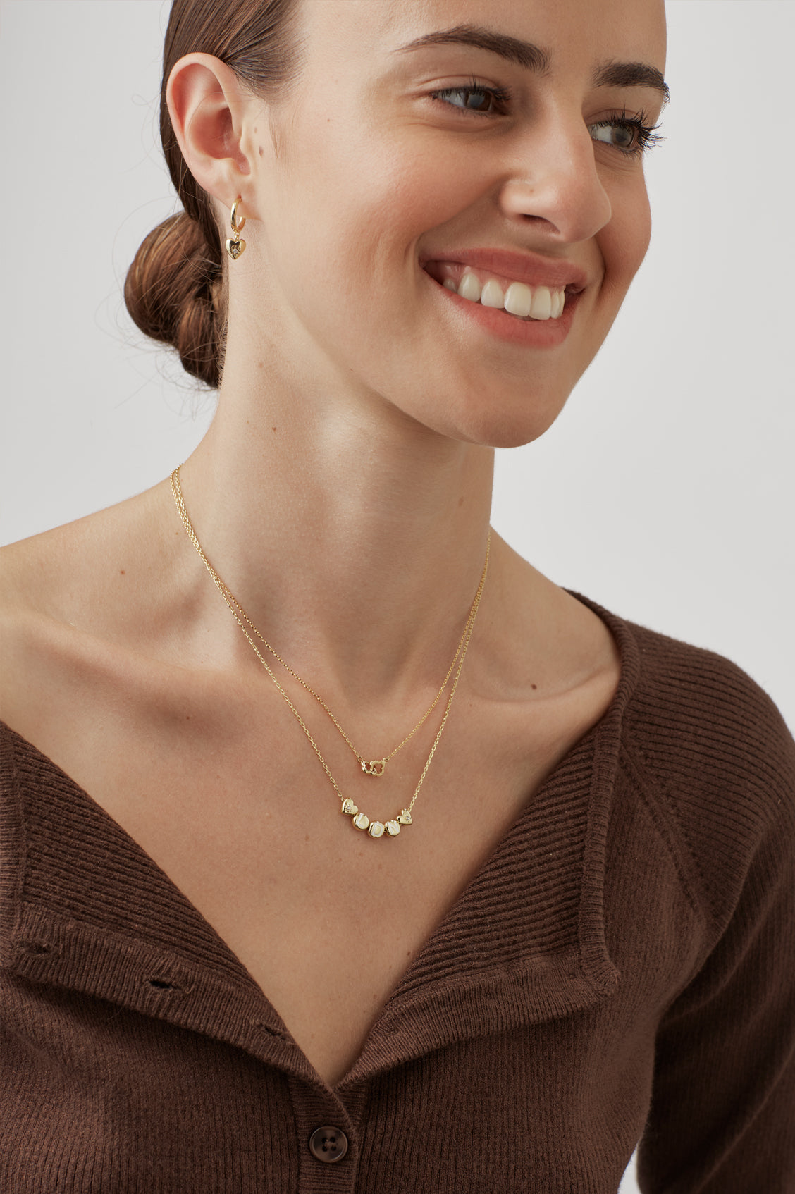 Double-Linked Flower Necklace