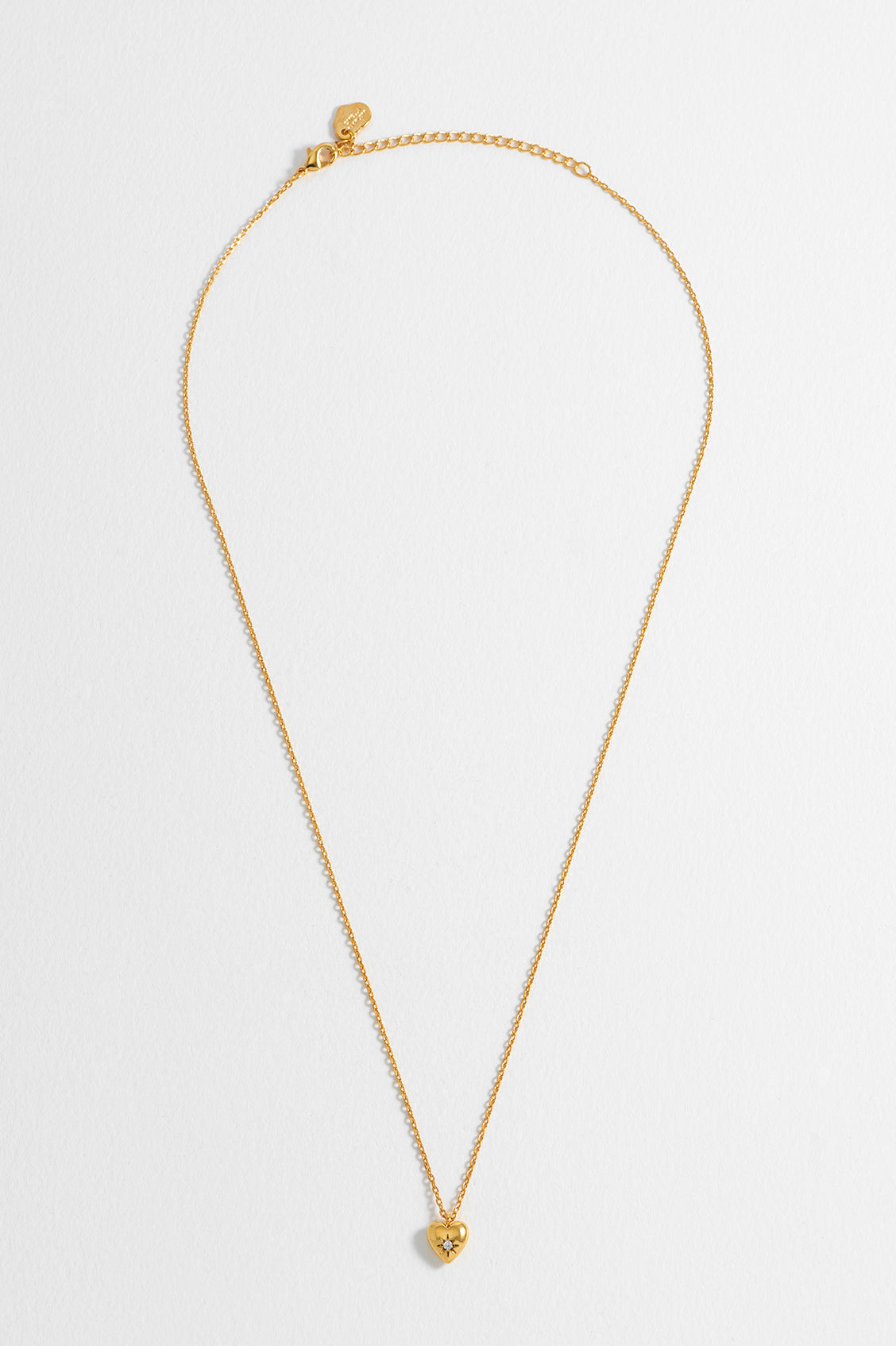 CZ Star Puffy Heart Necklace